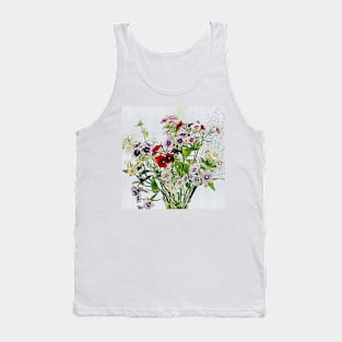 pretty flowers in the vase(watercolor painting) Tank Top